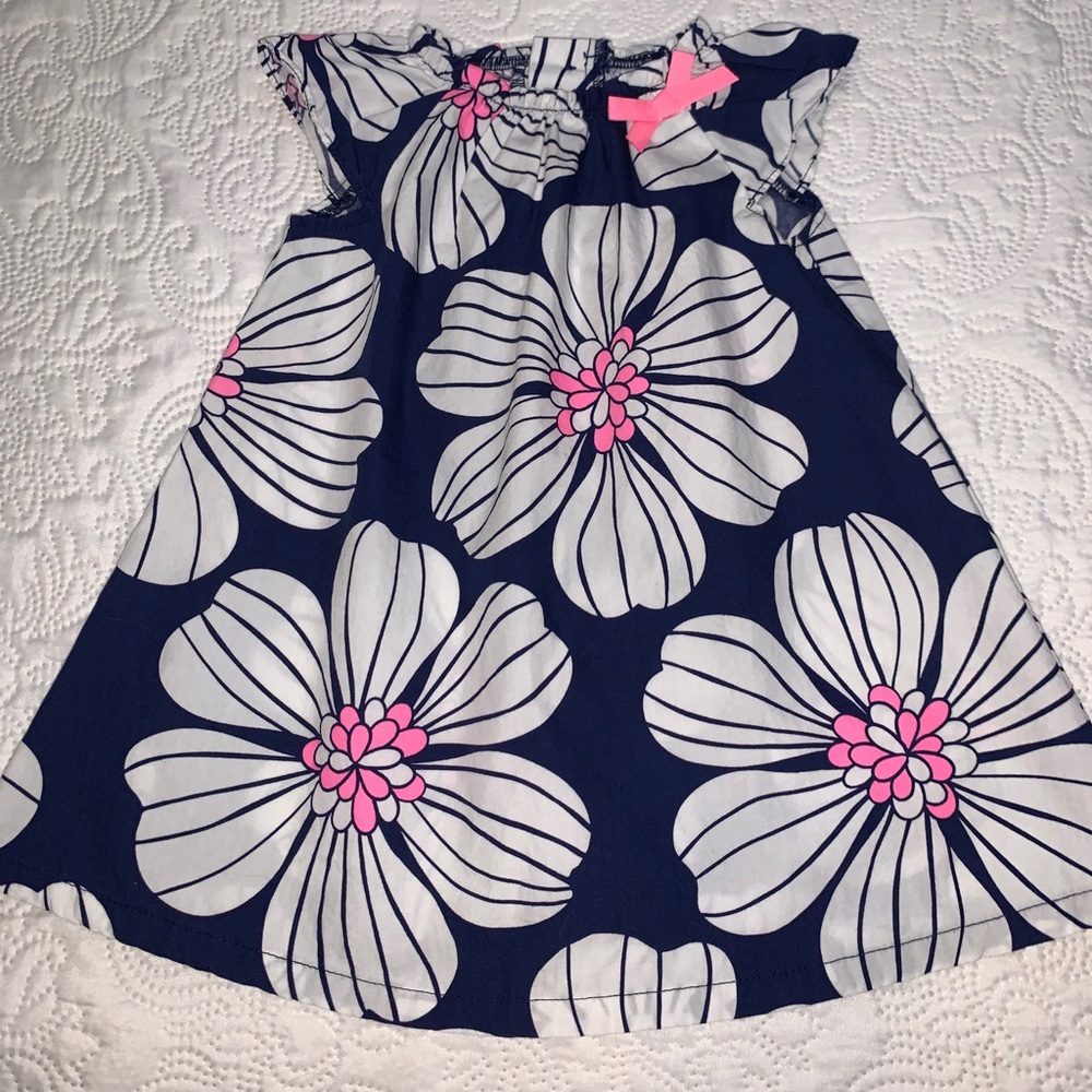 Carter’s baby girl navy floral print dress 👗